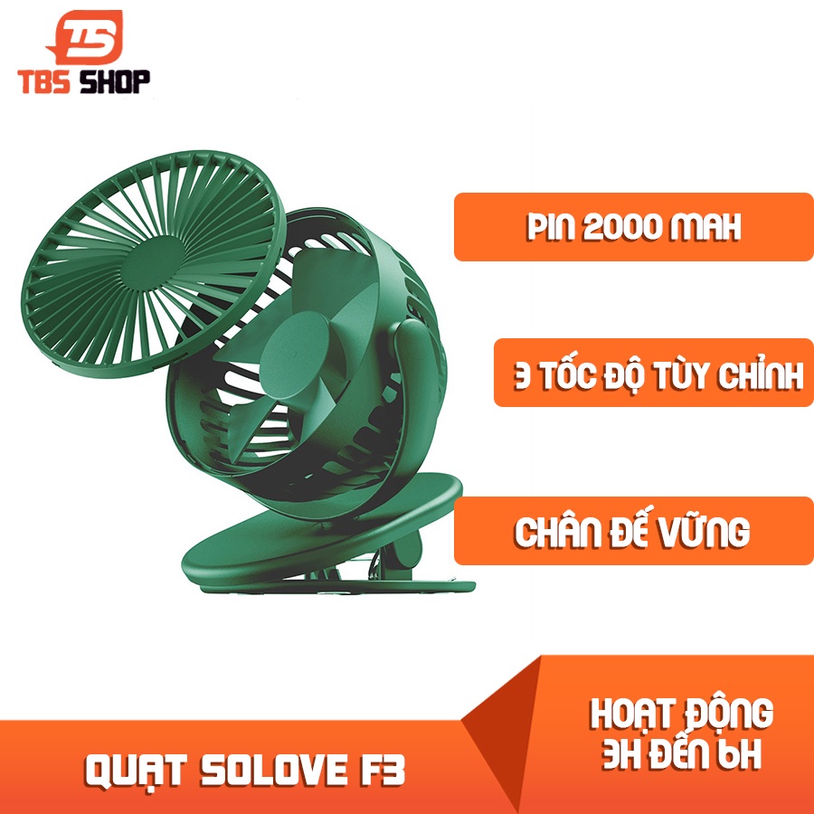 Quạt Kẹp Bàn Xiaomi Solove F3 Pin cực tốt