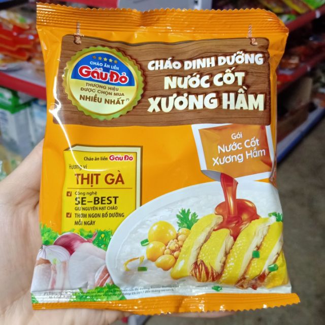 (5gói) Cháo ăn liền Gấu Đỏ gói 57g