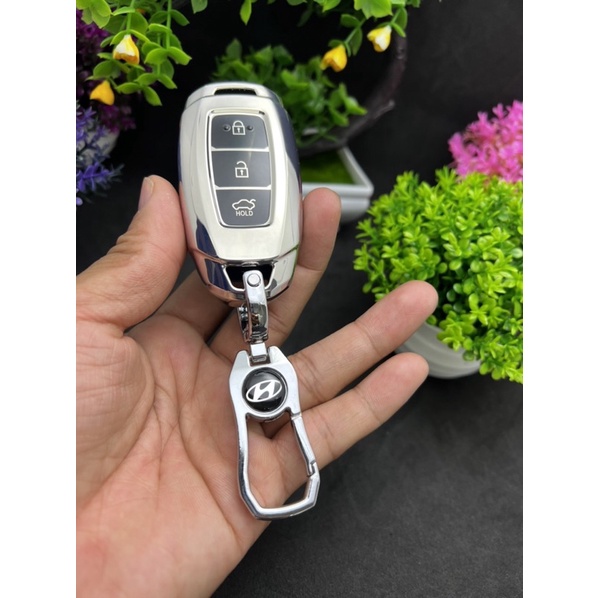 Ốp chìa khoá TPU 3 nút smart key xe huyndai kona,accent,santafe,elantra