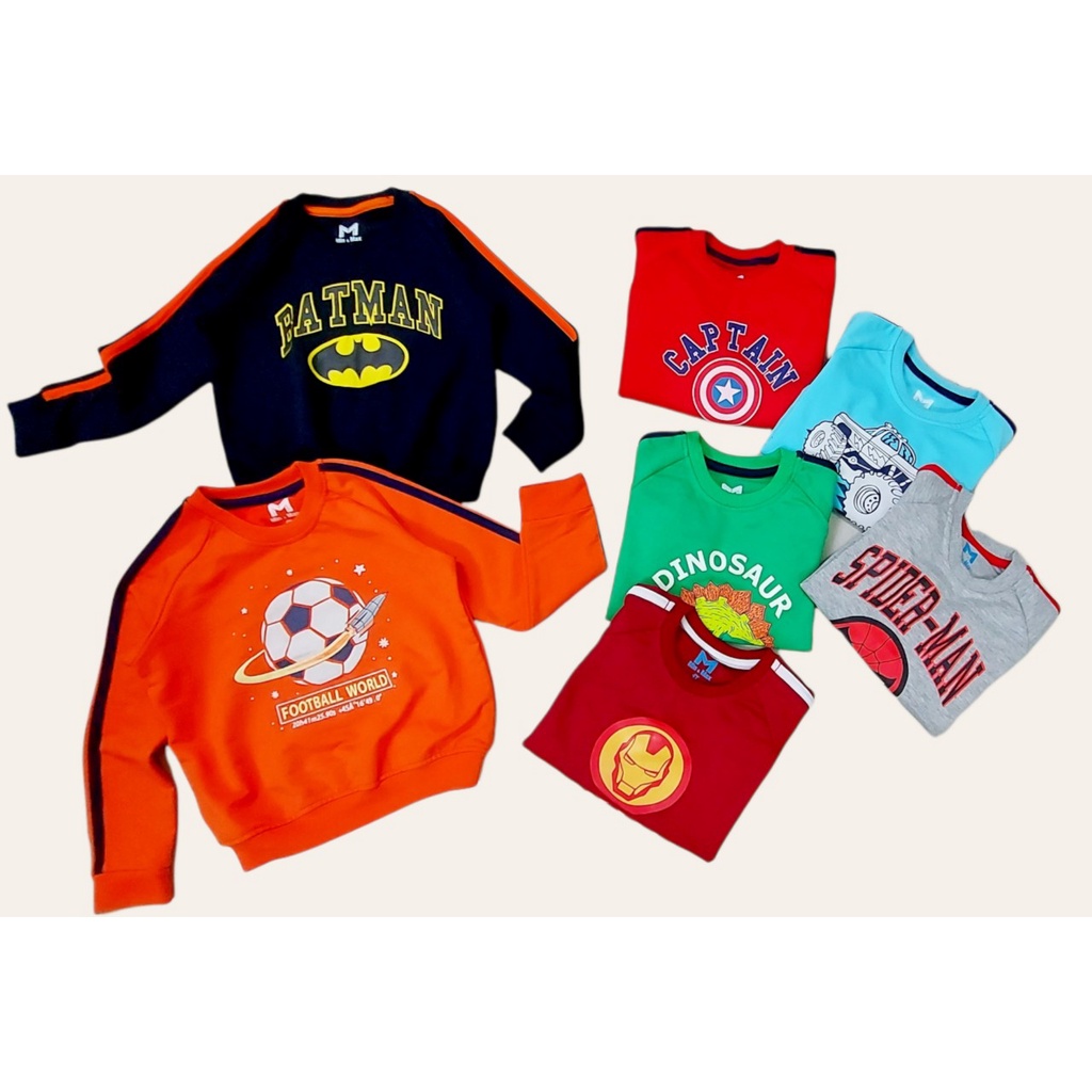 Áo nỉ da cá cho bé trai sz 3T - 10T  siêu đẹp
