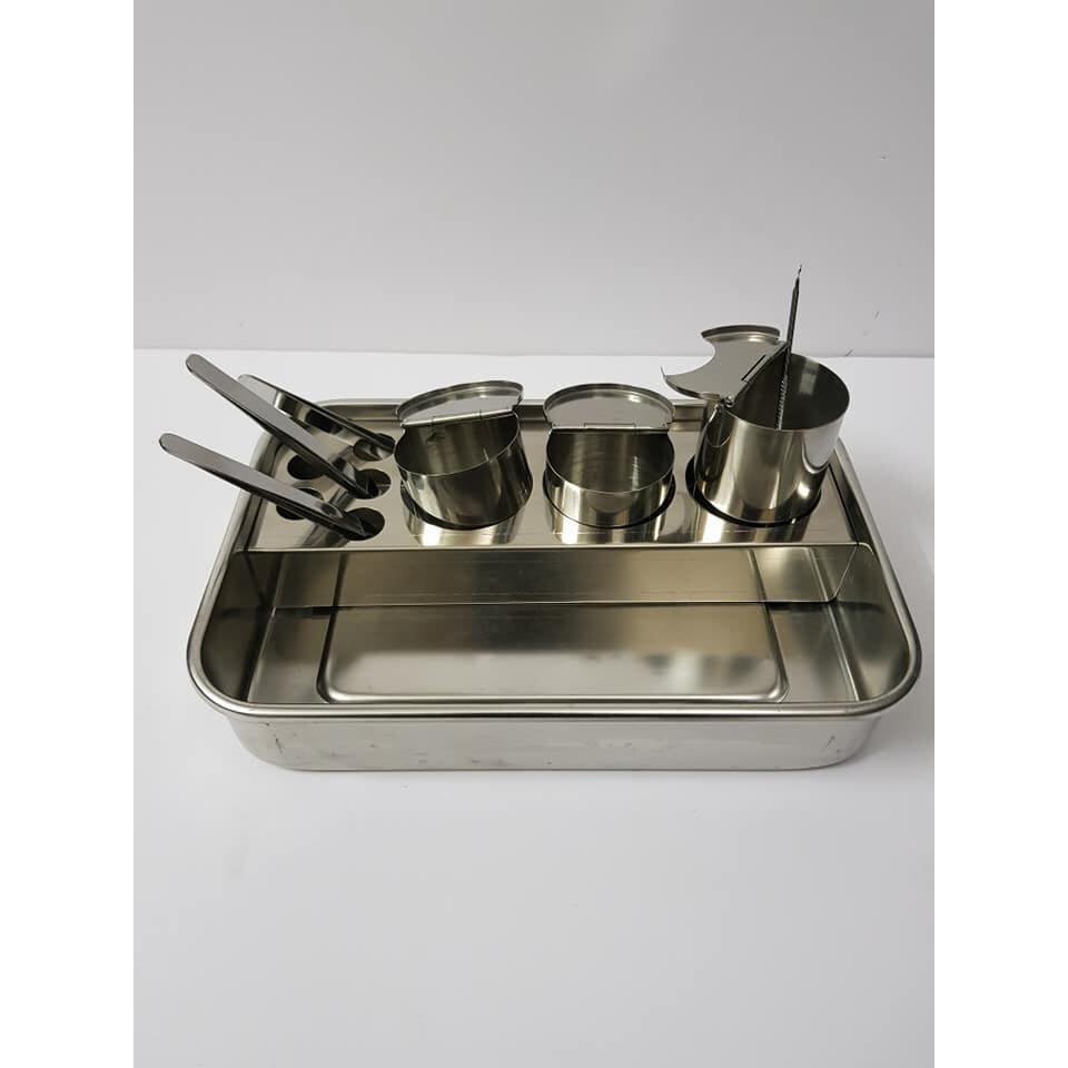 BỘ KHAY INOX ĐỰNG DỤNG CỤ Y TẾ, ĐỒ PHUN SĂM SPA
