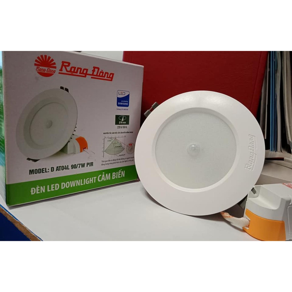 Đèn LED âm trần Downlight cảm biến D AT04L 90 / 7W trắng rạng đông