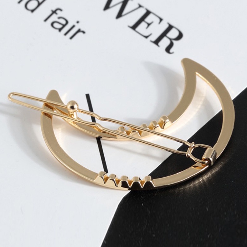 [Women Korean INS Style Golden Hair Clip] [Girls Metal Bangs Hairpin] [Ladies Elegant Hair Accessories]