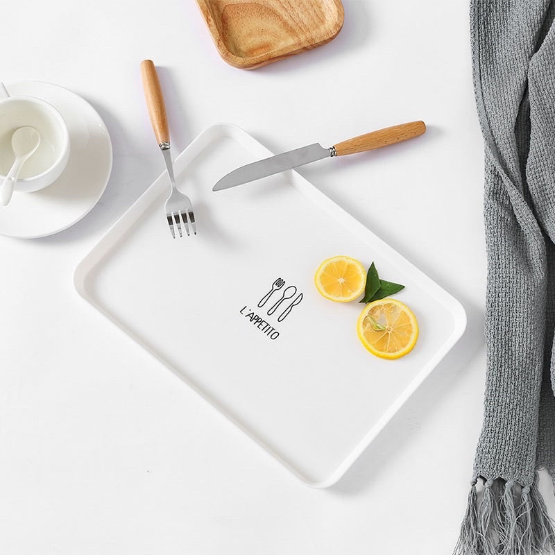 Khay nhựa đựng đồ ăn, trang trí