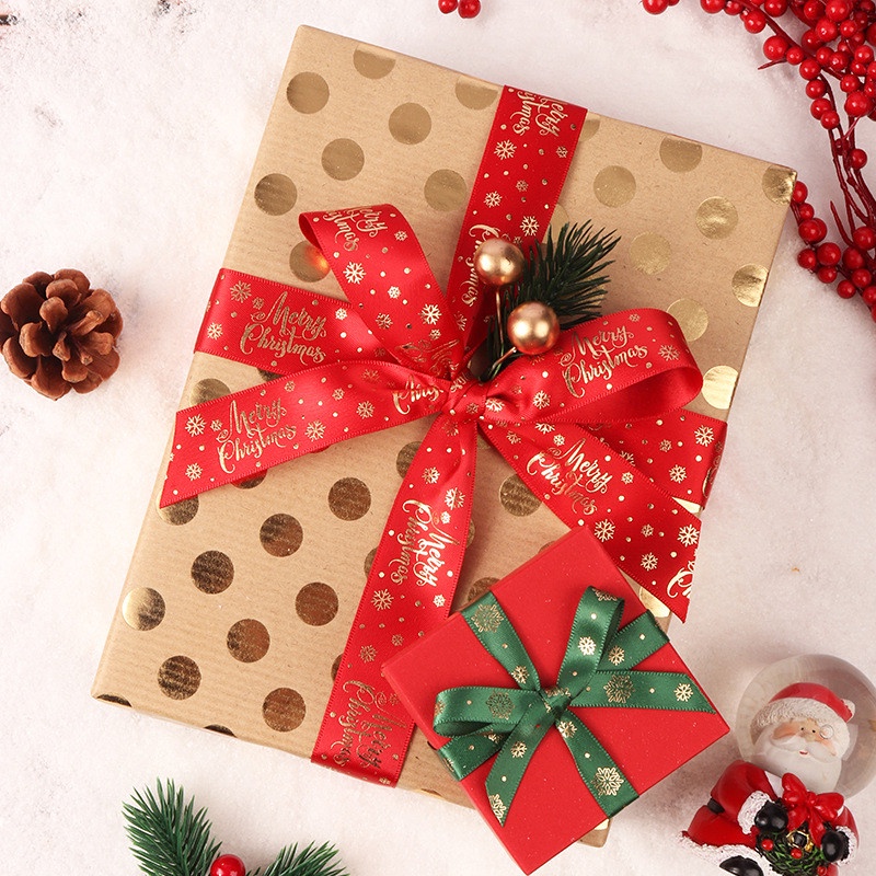 Ruy băng trang trí Noel, Giáng sinh - Dài 02 mét