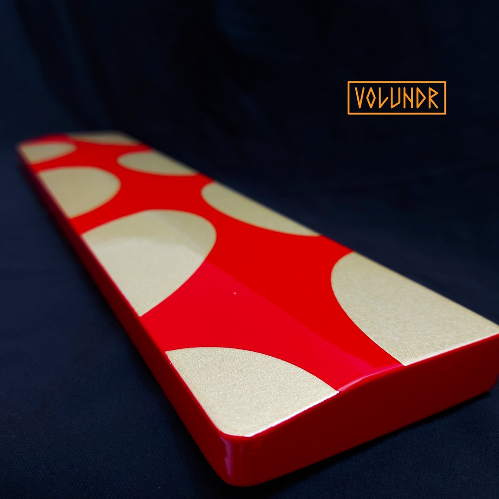 Kê tay bàn phím 36x8  Sơn mài truyền thống Việt Nam Chế tác thủ công Màu đỏ nhũ vàng