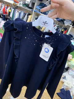 Váy viscose riềm hoa cầu kỳ(navy)