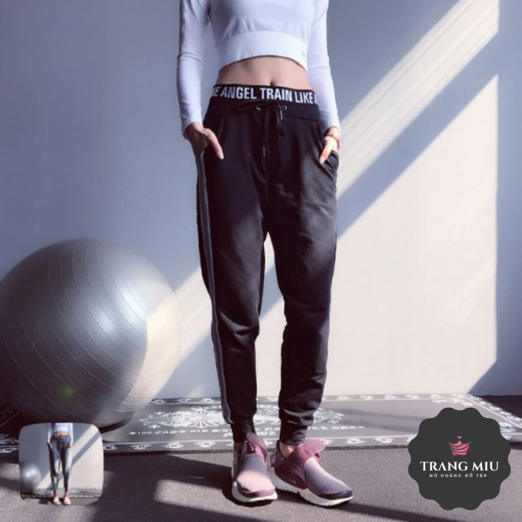 (Bobby Shop) Quần dài Jogger có túi thể thao nữ AAngel (Đồ Tập Gym,yoga) (Không Áo) - Cửa Hàng Việt Nam