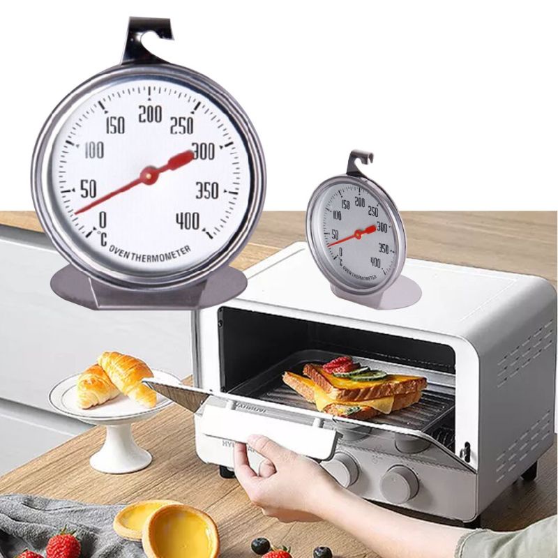 Nhiệt Kế 50-400 Độ Bằng Thép Không Gỉ Chuyên Dụng Đo Nhiệt Độ Lò Nướng BBQ