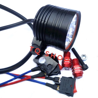 Đèn trợ sáng xe máy L4 ngắn gắn chân gương xe máy công xuất 20w siêu sáng
