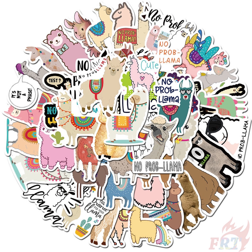 ❉ Kawaii Llama - Series 01 Animal Vicuna Stickers ❉ 50Pcs/Set Alpaca Fashion Waterproof DIY Decals Doodle Stickers
