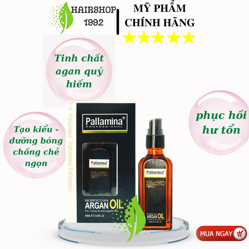 Tinh dầu dưỡng tóc PALLAMINA hair serum phục hồi tóc hư tổn 60ml