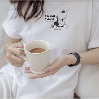 Áo thun in trắng đen cotton 🍄Anam Cara 🍄