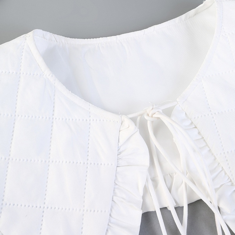 Yoioi Khăn Choàng Cổ Giả Nhún Bèo Đơn Giản Có Thể Tháo Rời Cho Nữ