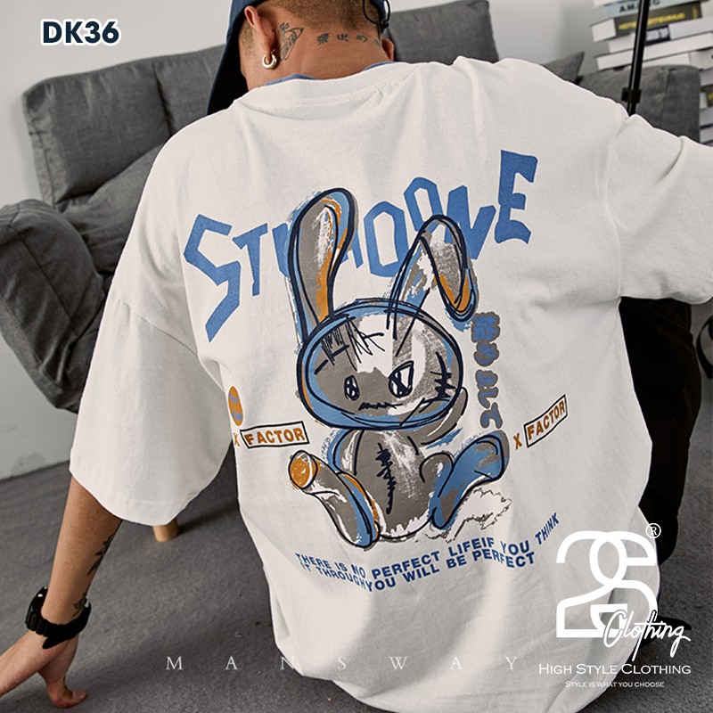 Áo Thun Nam Missout Co Giãn 2S Clothing, Áo Phông Trơn Nam Unisex In Hình Thỏ Ngầu DK36 | BigBuy360 - bigbuy360.vn