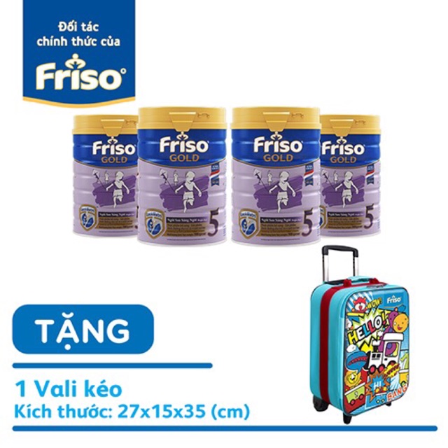 (HCM) Combo 4 lon Friso Gold 5 900g ( tặng quà)