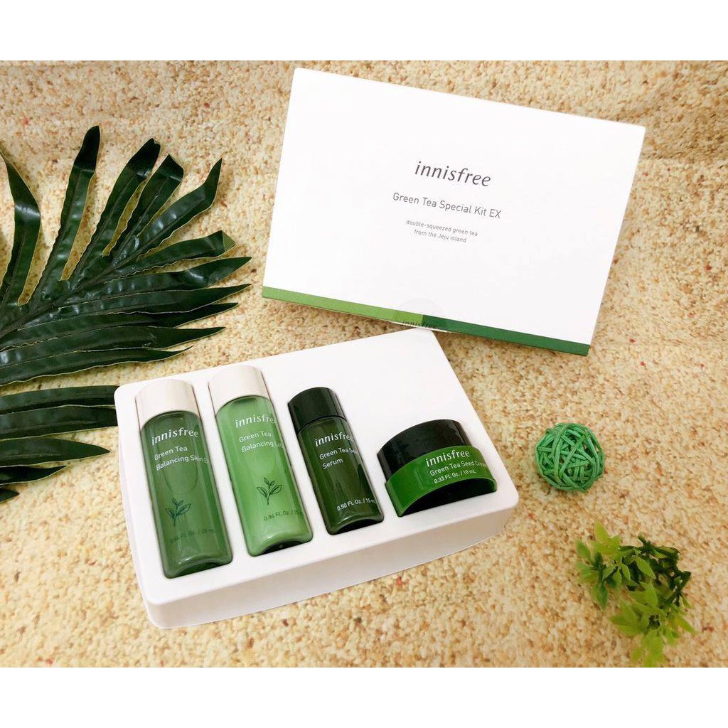 🌿Sét Dưỡng Da Trà Xanh INNISFREE Mini🌿🌿( Mẫu mới ) + dưỡng trắng, cấp ẩm, giảm dầu nhờn | BigBuy360 - bigbuy360.vn
