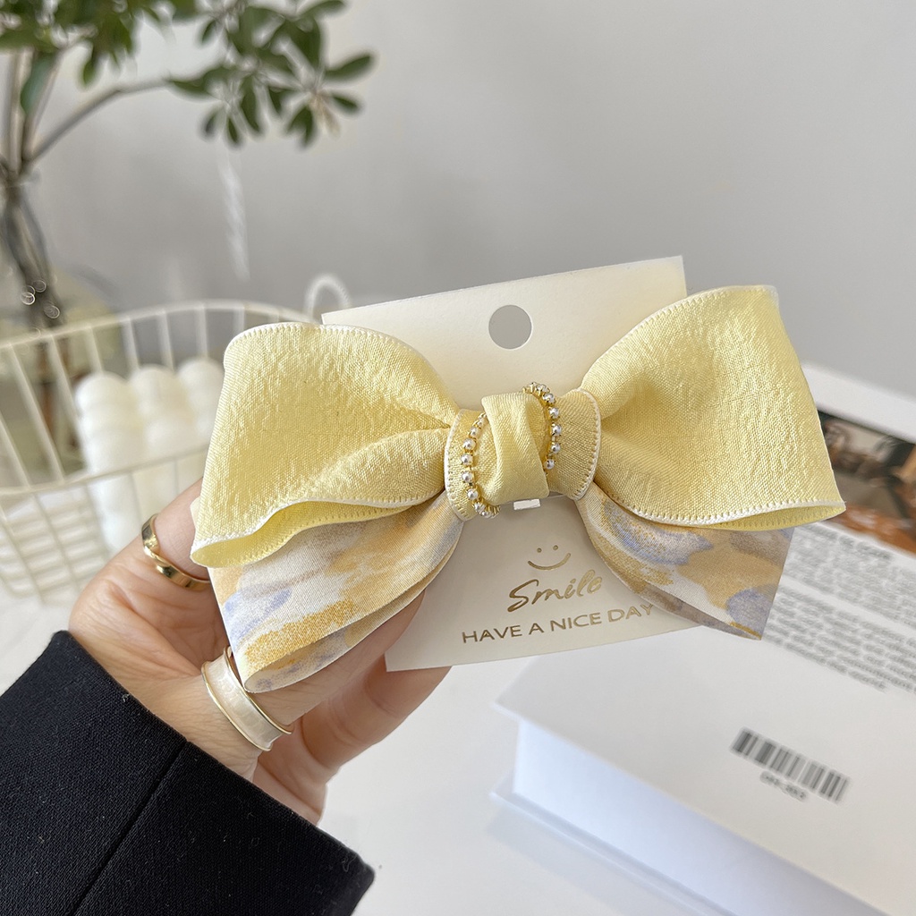 Kẹp Tóc Nơ Đính Đá Cao Cấp Nhiều Màu