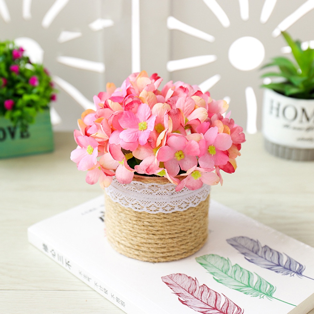 Chậu hoa bonsai nhân tạo trang trí thủ công cho bàn làm việc / tiệc cưới