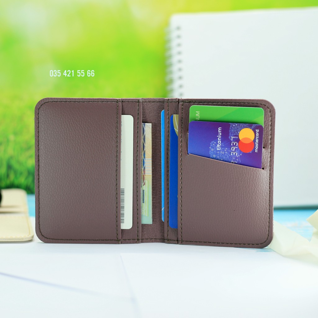 [SEN2] Ví da mini, da PU cao cấp, Đựng thẻ ngân hàng, card visit, tiền.. nhỏ gọn thời trang, Unisex | BigBuy360 - bigbuy360.vn