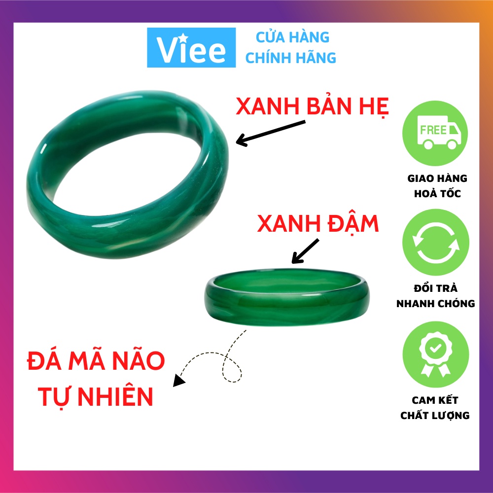 Vòng mã não liền khồi xanh bản hẹ cao cấp