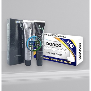 Combo Hộp 1000 lưỡi dao lam + 1 hộp Thuốc Nhuộm Đen phủ bạc 1 phút Hàn Quốc tiết kiệm chi phí cho salon tóc