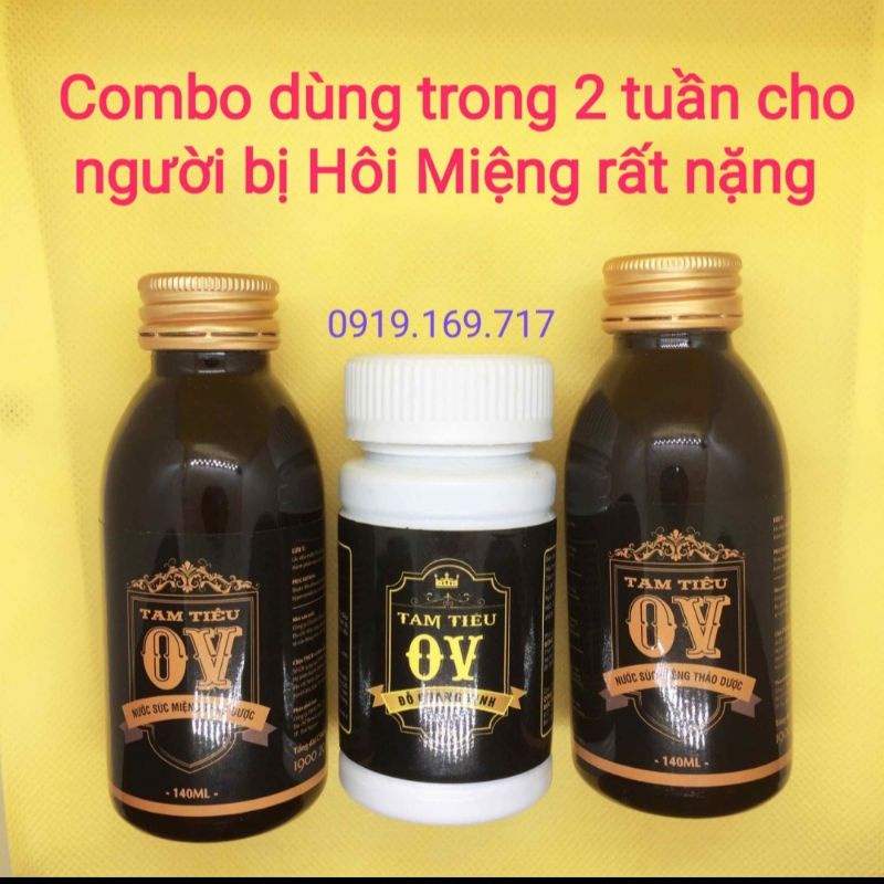 Combo Tam Tiêu OV [ 2 lọ nước + 1 lọ viên] Chính hãng thầy Vịnh