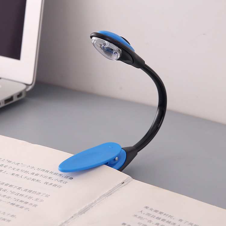 Đèn led đọc sách mini dạng kẹp cong có thể gấp gọn tiện lợi