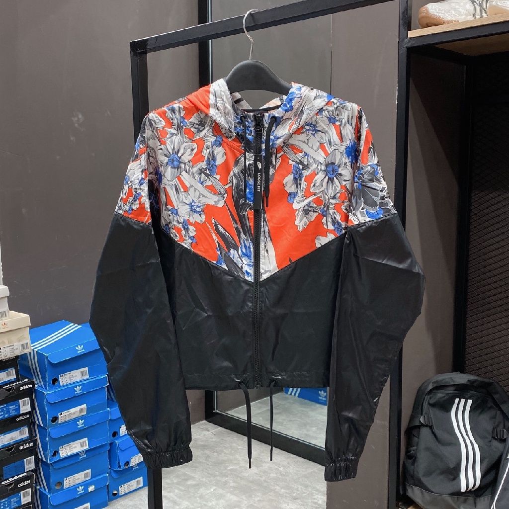 [Ảnh thật] [Chính hãng] Áo Gió Nike Floral Black (form Âu)
