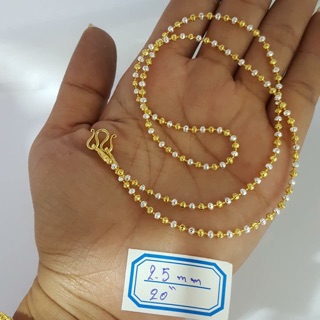 Dây chuyền bi 2 màu cho nữ titan siêu bền màu