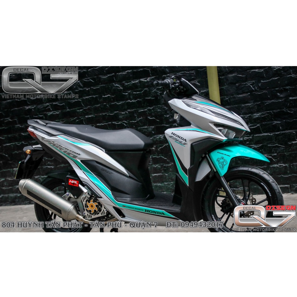 Tem rời vario - bạc xanh - decalq7