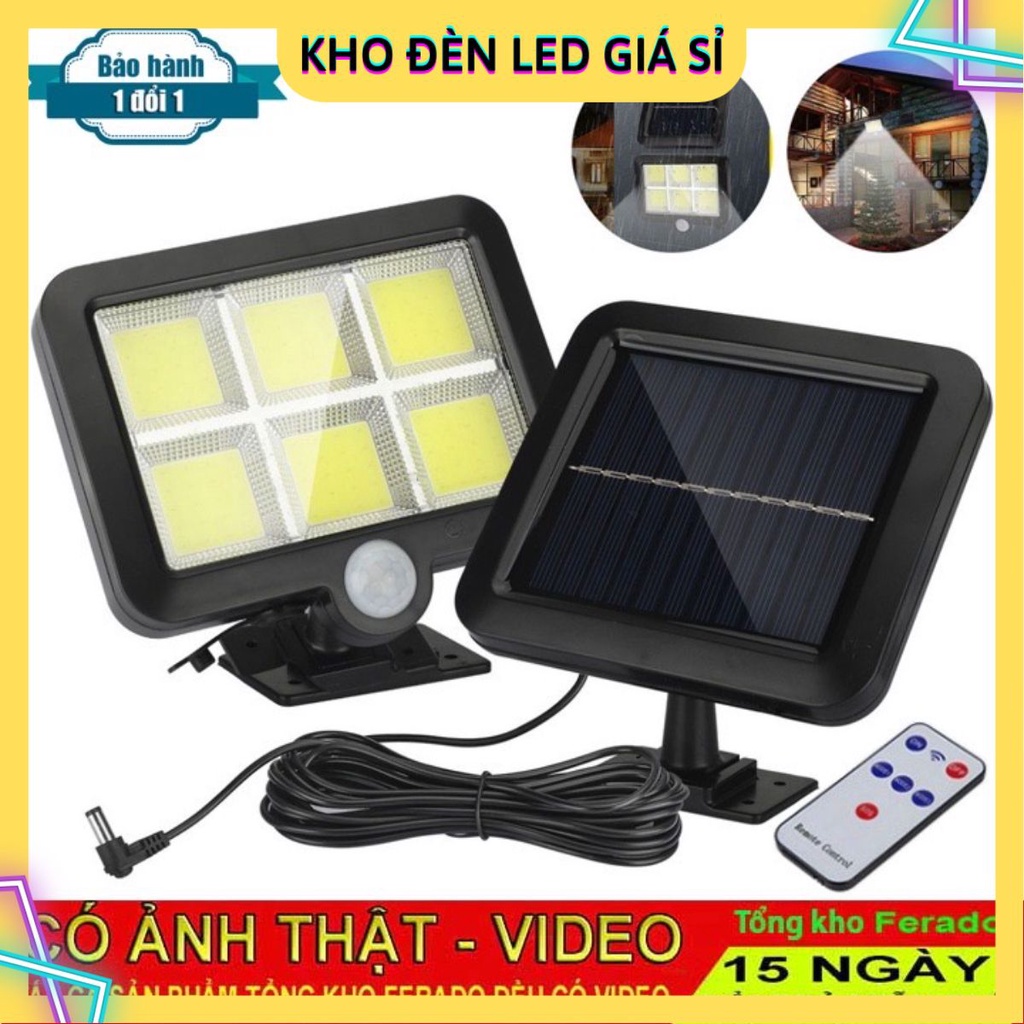 Đèn năng lượng mặt trời 6 Cob 120 Led pin rời kèm điều khiển từ xa – Kho đèn led giá sỉ