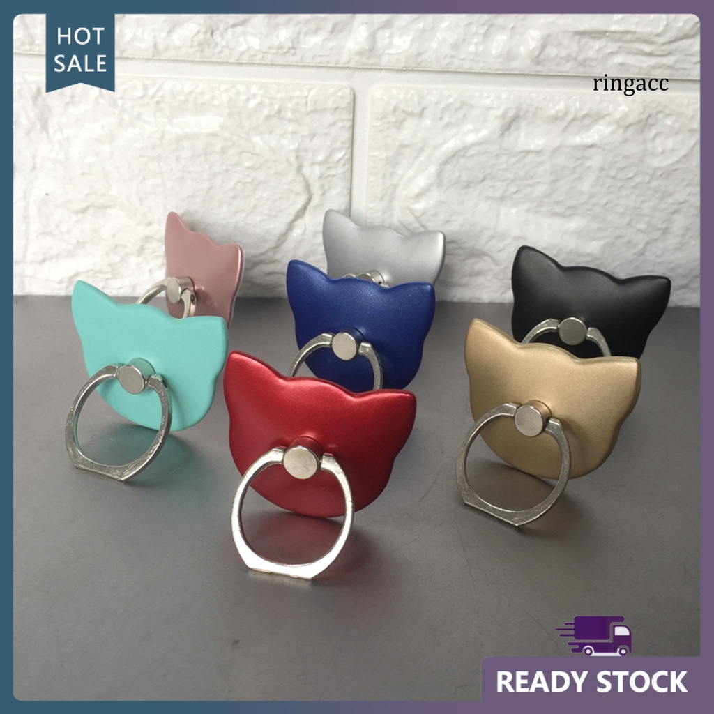 Giá Đỡ Điện Thoại Dạng Vòng Nhẫn Bằng Hợp Kim Kẽm Hình Mèo Đáng Yêu