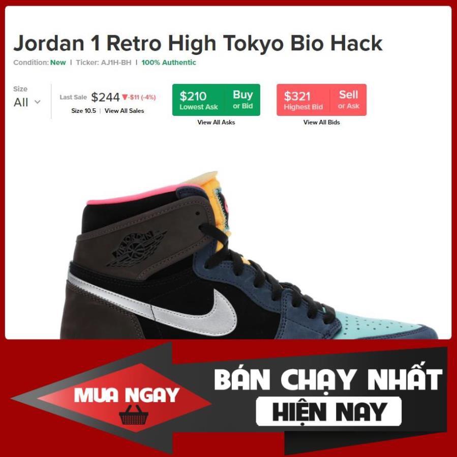 FreeShip - Hàng xịn Giày Air Jordan 1 Retro High OG "Bio Hack" (Best Quality)