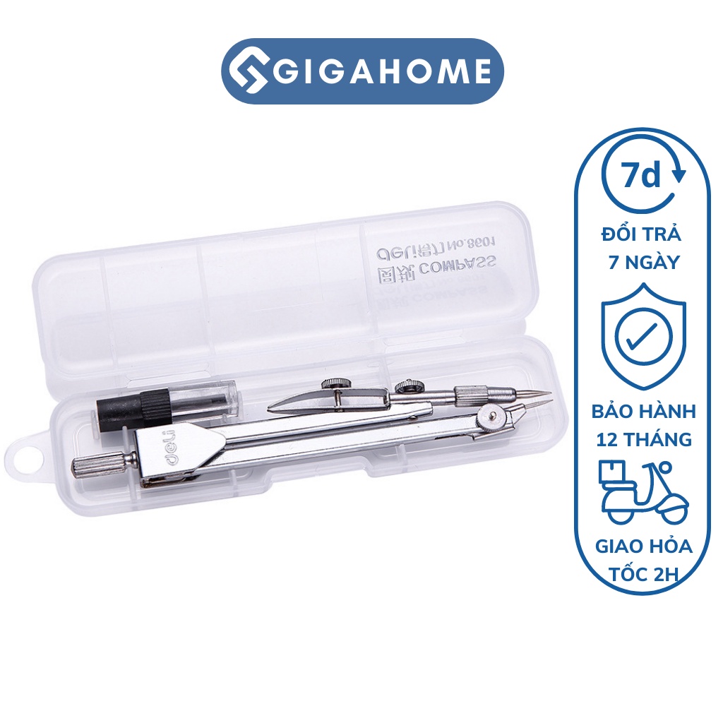 Bộ Compa Kim Loại GIGAHOME Thiết Kế Thoải Mái Chuyên Dùng Cho Học Sinh 8510