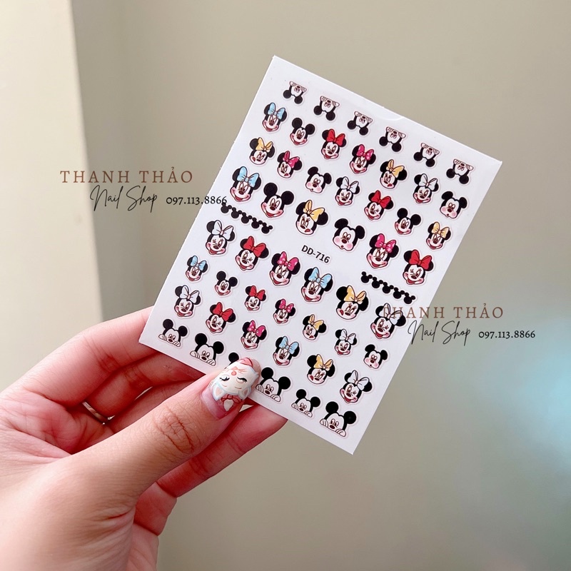Sticker dán móng mickey