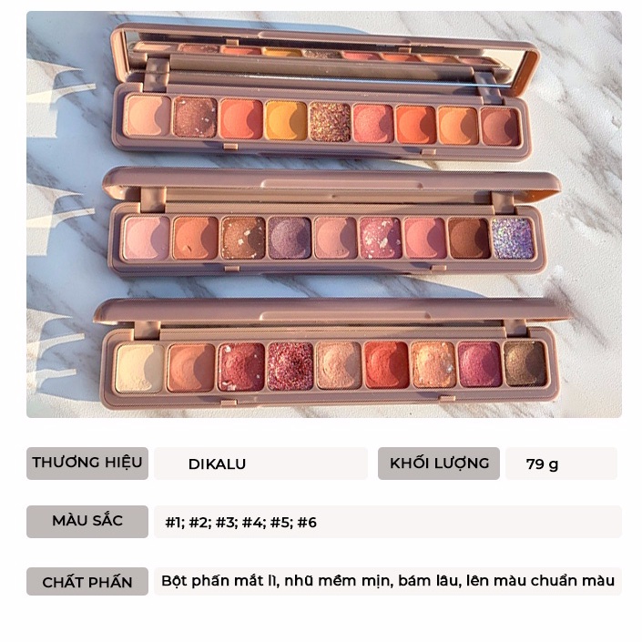 Phấn Mắt Nội Địa Trung Nhũ DIKALU 9 ô Kim Tuyến | BigBuy360 - bigbuy360.vn