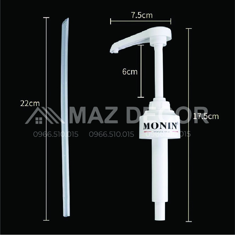 Giá sỉ tại xưởng Vòi bơm Siro Monin Pump Syrup Monin 10 ml đẹp giá rẻ dày dặn chuẩn dung tích 1 lần bơm