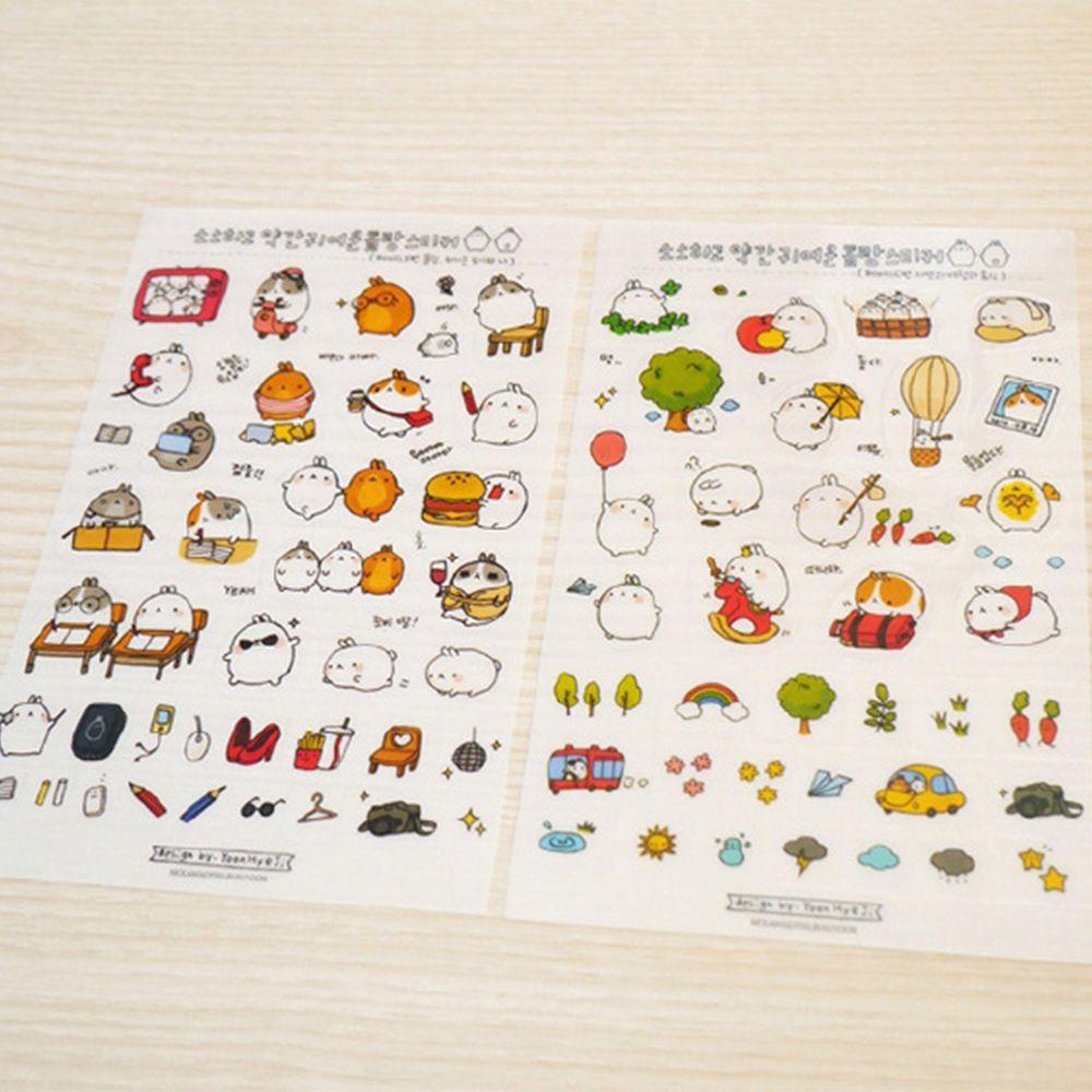 PEWANY Sticker Dán Trang Trí Laptop / Điện Thoại Hình Thỏ Molang Đáng Yêu