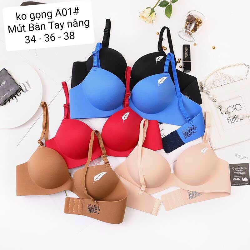 áo ngực su không gọng a01 mút ngực bàn tay, độ dày 2vm push up nâng ngực không cấn không hằn lên da