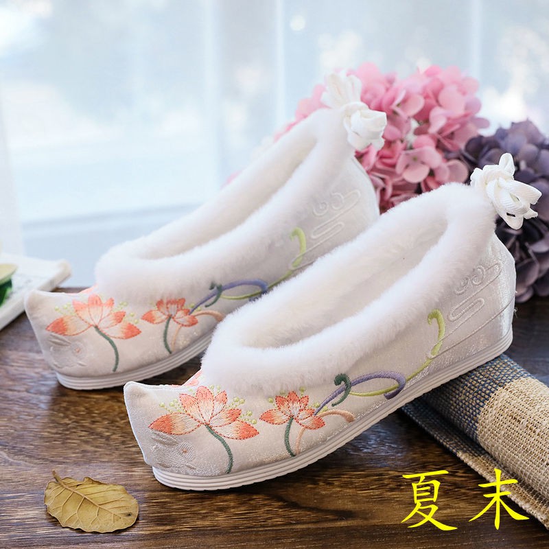 Giày Lót Nhung Tăng Chiều Cao 5cm Phong Cách Cổ Điển Cho Nữ