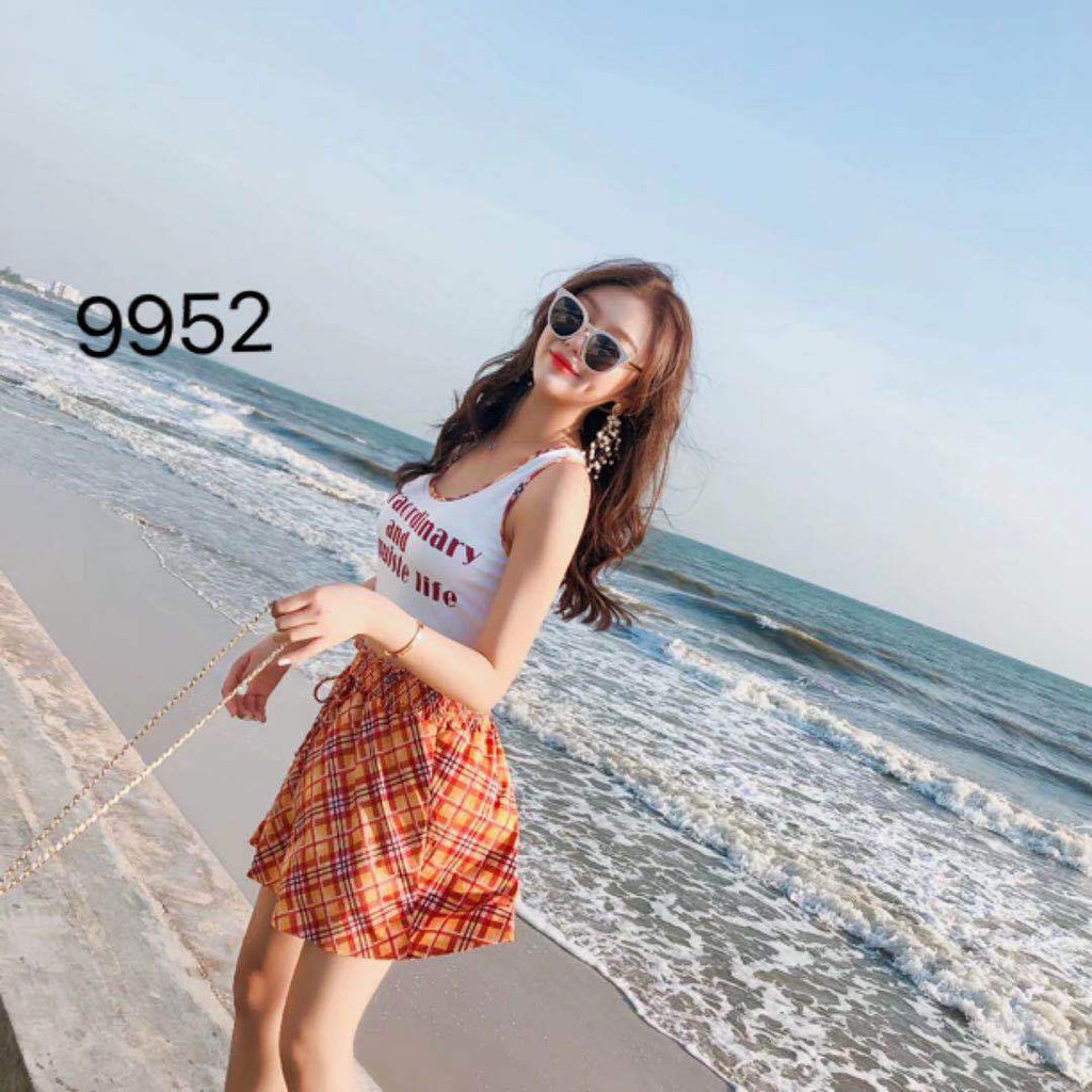 bộ bơi ba mảnh áo yếm kèm áo choàng | BigBuy360 - bigbuy360.vn