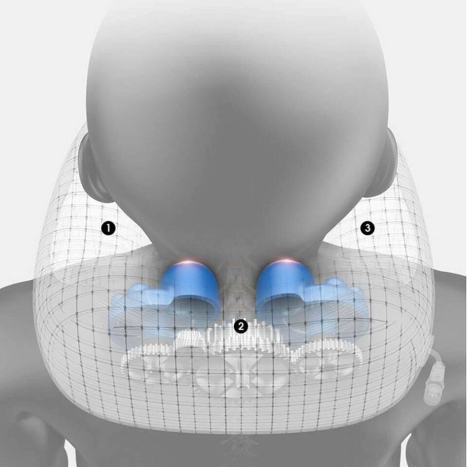 Gối Mát Xa Cổ Vai Gáy Chính Hãng- Máy Massage Chữ U Kiêm Gối Ngủ Đa Chức Năng - Tốt Cho Sức Khỏe