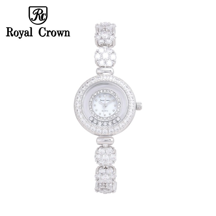 Đồng hồ nữ Chính Hãng Royal Crown 5308-J (dây đá vỏ trắng)