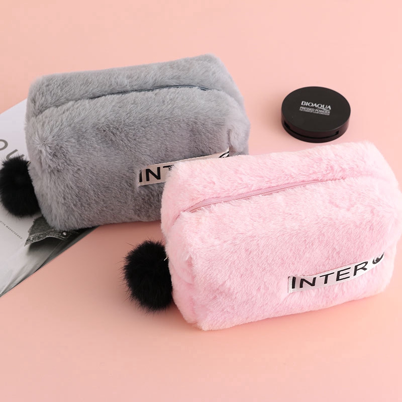 Multi-functional velvet makeup cosmetic bag
