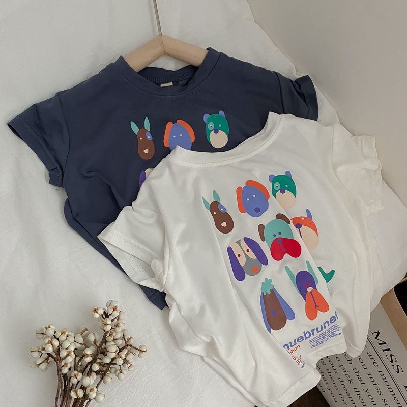 Áo Thun 100% cotton Tay Ngắn Thoải Mái Thời Trang Mùa Hè Cho Bé Gái