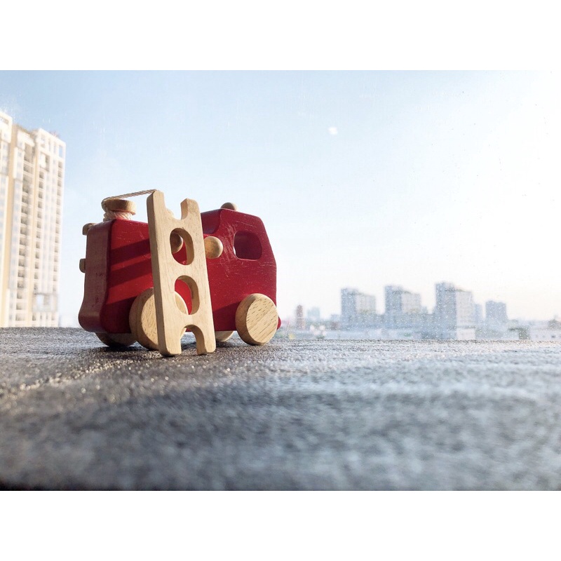 Đồ chơi trẻ em,đồ chơi gỗ, Xe Cứu Hoả-Máy Bay Trực Thăng đáng yêu cho bé