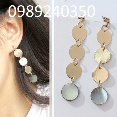 Khuyên Tai - Bông Tai - Hoa Tai Dáng Dài Trẻ Trung Xinh Xắn Phong Cách Hàn Quốc