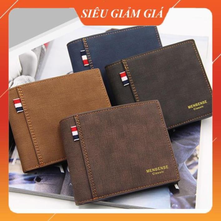 Bóp Nam 💖 FREESHIP 💖 Ví Nam Bỏ Túi Cực Chất, Có Nhiều Ngăn Nhỏ Tiện Lợi Có Khóa Kéo - Chất Liệu Da PU Cao Cấp ✔️