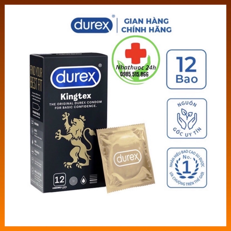 Bao cao su Durex Kingtex 12 bao